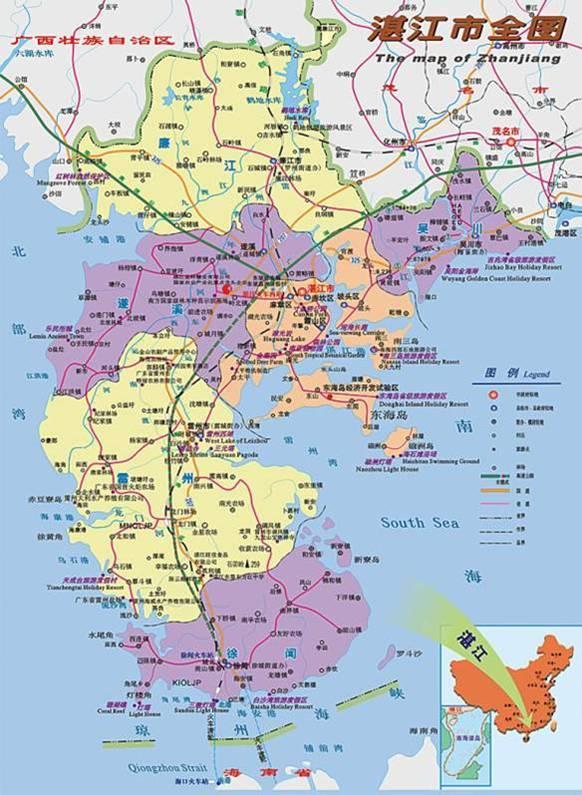 湛江市全圖(點擊可查看大圖) 湛江市全圖(點擊可查看大圖)