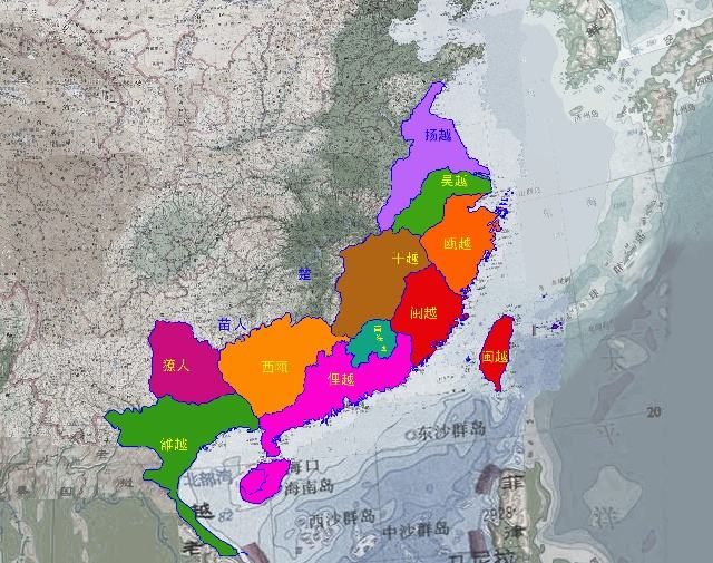 古百越地圖 古百越地圖