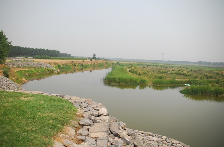 沁河河南沁陽市馬鋪村畸形河勢 沁河河南沁陽市馬鋪村畸形河勢