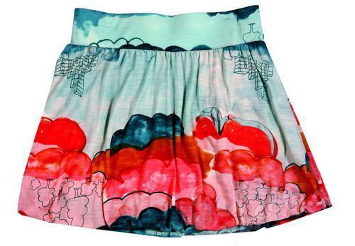 雲朵圖案短裙tsumori chisato 雲朵圖案短裙tsumori chisato
